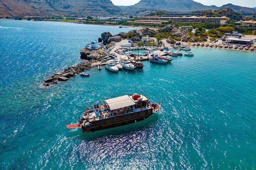 Captain Sparrow Every Day Lindos by Boat With Swimming 4