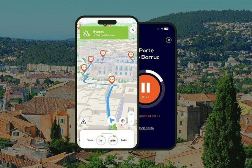 GPS Audioguide application: From medieval center to remarkable gardens (Offline). 1