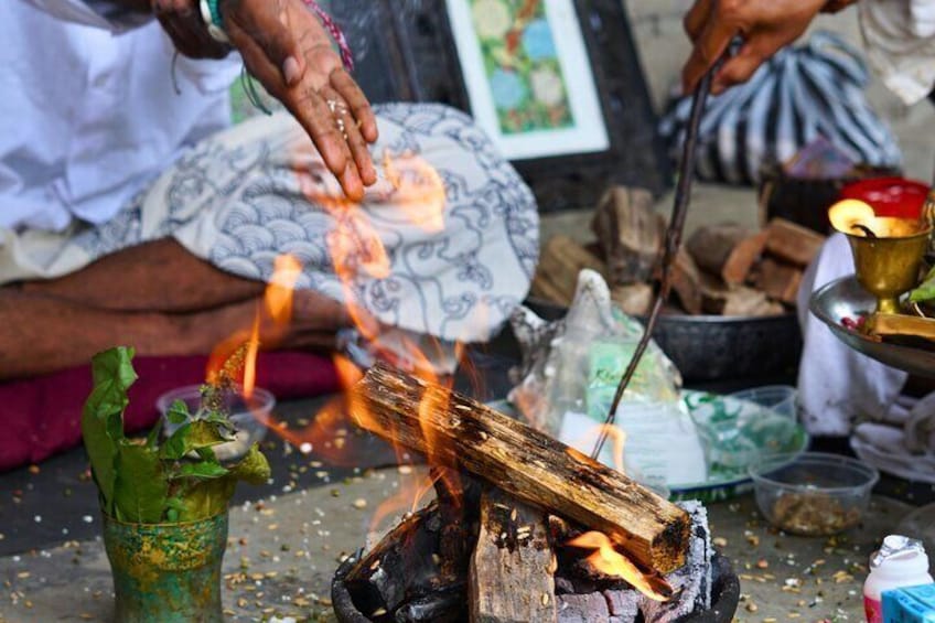 Throw the rice to the fire, make a wish  3