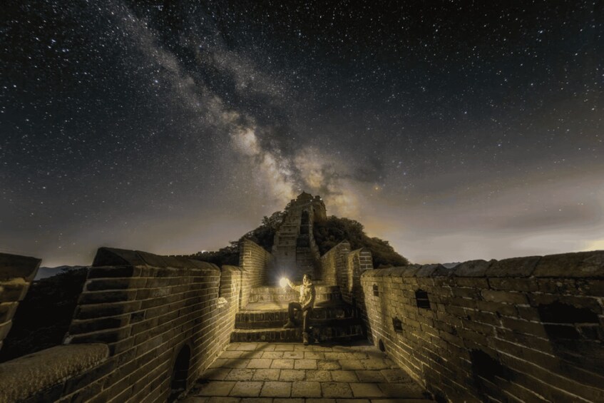 The Milky Way over the Great Wall of China at night. 2