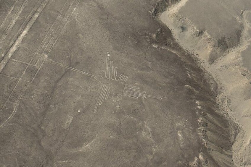 Un paysage désertique caractérisé par des motifs linéaires et la présence d’un petit plan d’eau. 4