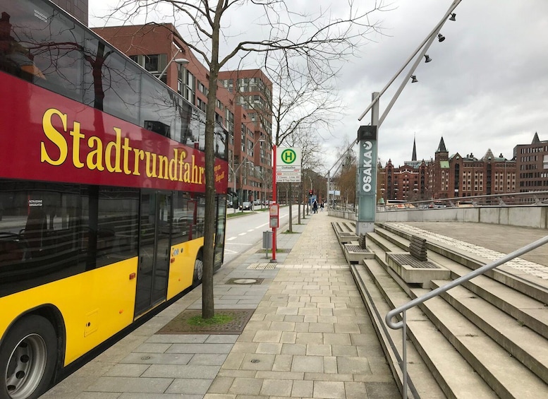 A Stadtbahn bus, a tram, and a bridge with steps. 3
