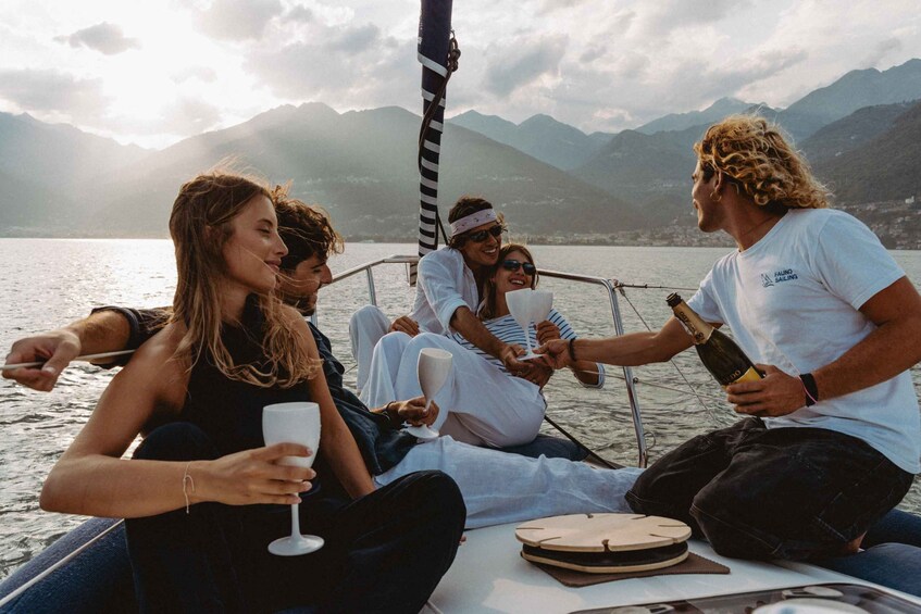 Picture 9 for Activity Lake Como: Sailing Boat Tour with Skipper and Aperitivo 5