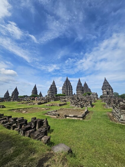 Ancient stone structures with a clear sky. 5