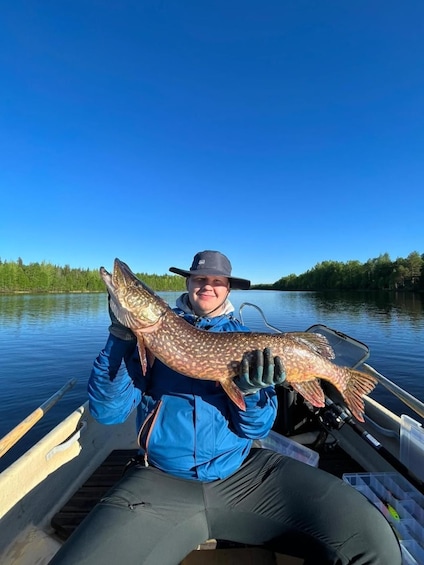 Picture 1 for Activity Luosto: Guided Private Fishing Trip on the Kitinen River 3
