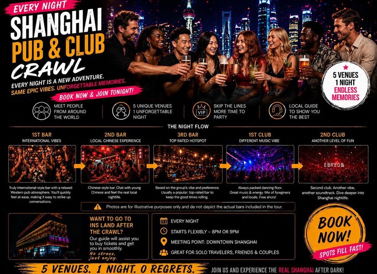 Picture 1 for Activity Shanghai Pub Crawl (Guided Bar Hopping) with Shots Included 2