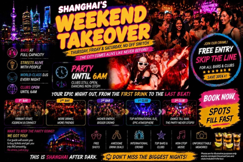 Picture 2 for Activity Shanghai Pub Crawl (Guided Bar Hopping) with Shots Included 2