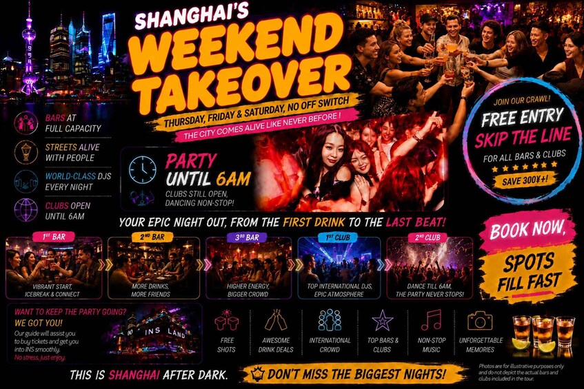 Picture 2 for Activity Shanghai Pub Crawl (Guided Bar Hopping) with Shots Included 2