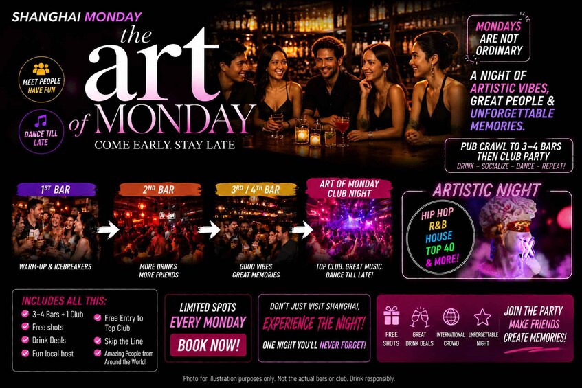 Picture 2 for Activity Shanghai Pub Crawl (Guided Bar Hopping) with Shots Included 2