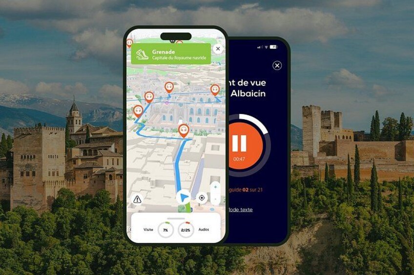 GPS Audioguide app: From the Albaicín to the majestic Alhambra (Offline). 1