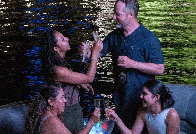 Picture 4 for Activity Champagne City Lights Boat Tour (Semi Private) 4