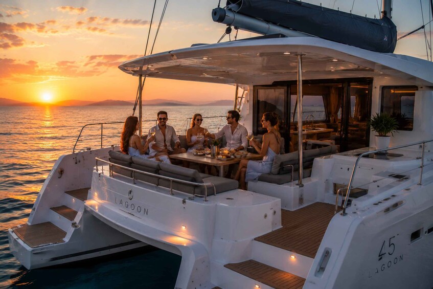 Picture 11 for Activity Rhodes: Sunset Catamaran Cruise with Snack, Fruits & Drinks 4