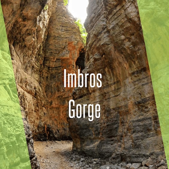 A canyon with the text 'Imbros Gorge'. 2