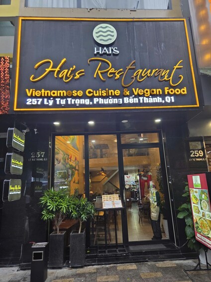 A restaurant named Hai's Restaurant offering Vietnamese cuisine and vegan food. 3