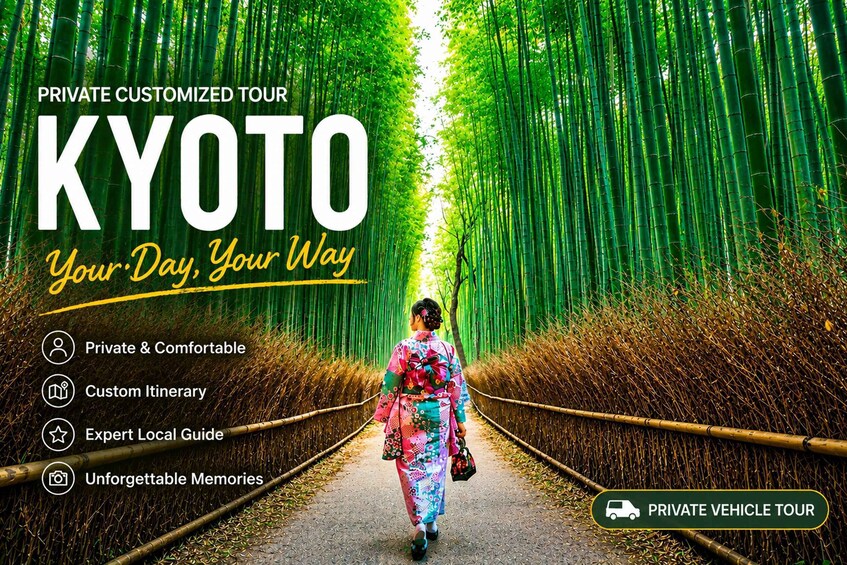 Kyoto: Private Customizable Day Tour with Guide and Vehicle 1
