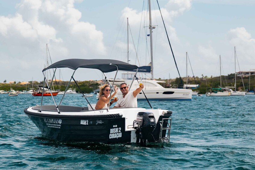 Picture 3 for Activity Curaçao: Self-Drive Boat Rental with Optional Snorkeling 1