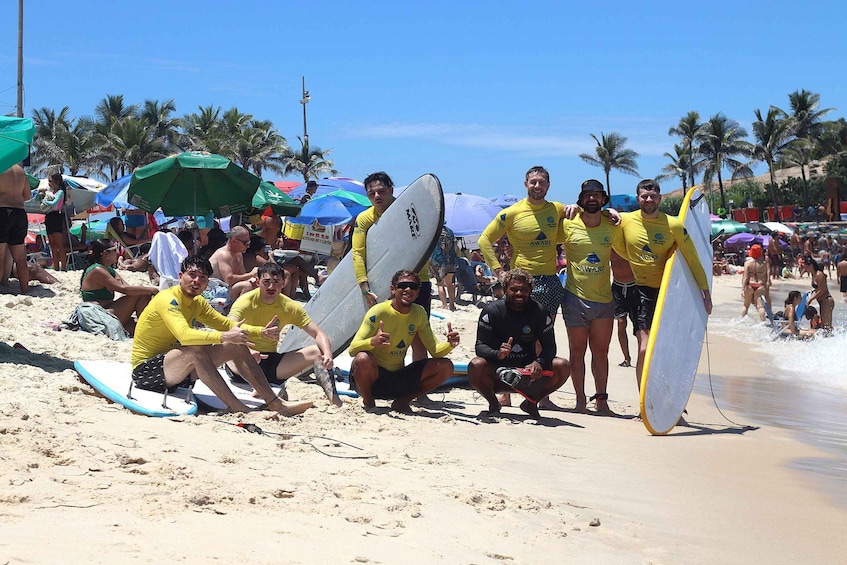 Surfing lessons: at Arpoador in Ipanema. 1