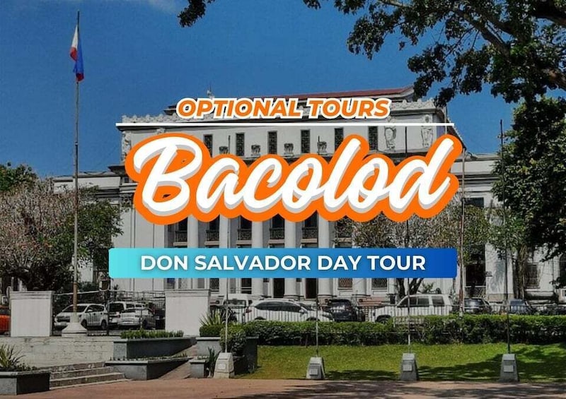 A building with a flag, labeled 'Optional Tours' and 'Don Salvador Day Tour.' 2