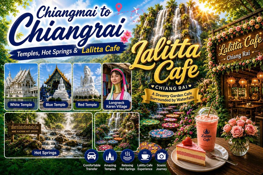 Picture 9 for Activity Chiangmai to Chiangrai: Temples, Hot Springs & Lalitta Cafe 2