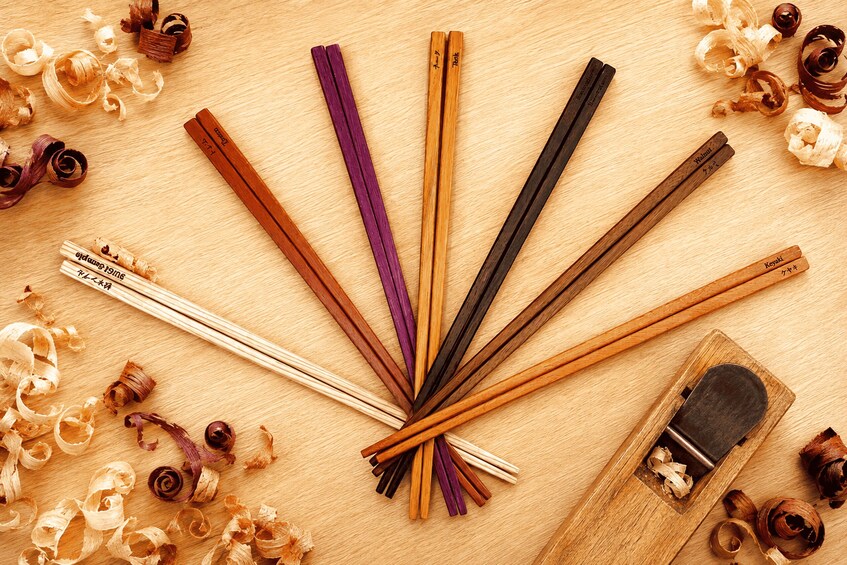 Tokyo: Chopstick Making Workshop with Engraving Option 2