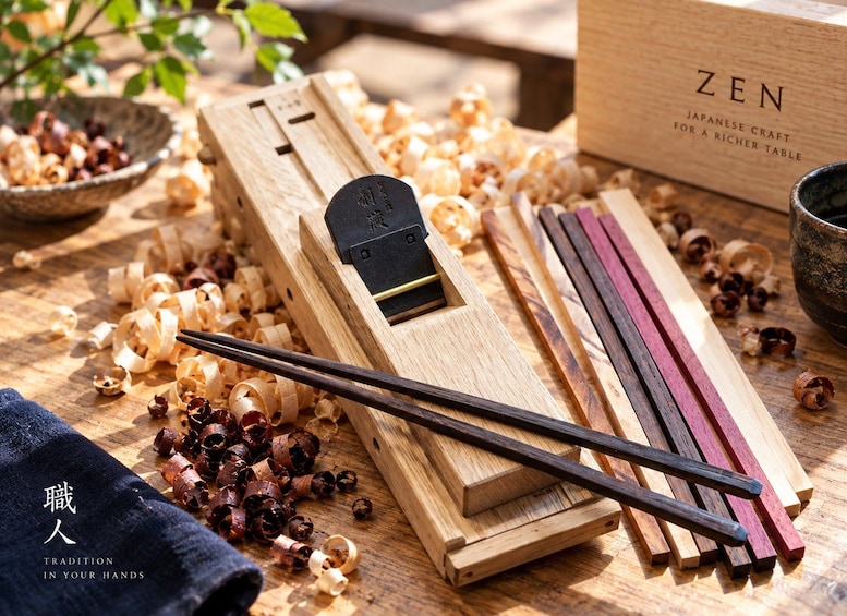 Tokyo: Chopstick Making Workshop with Engraving Option 1