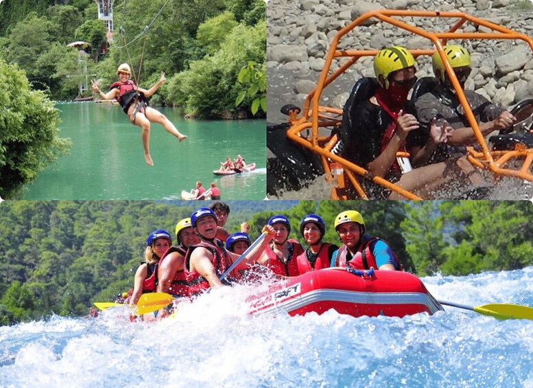 Alanya, Side, Antalya: Rafting, Buggy or Quad, Zipline 3in1 1