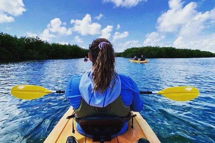 Kayak adventure through Laguna Nichupté in Cancun 2