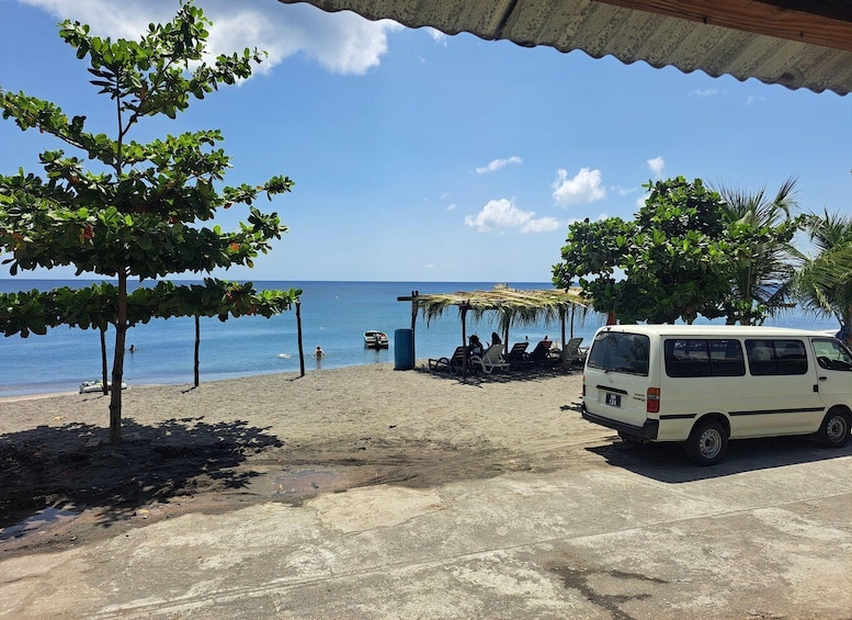 From Roseau: Scenic tour of Waterfalls, Gorge & Beach 1