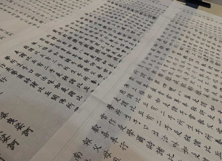 A collection of handwritten Chinese characters on paper. 4