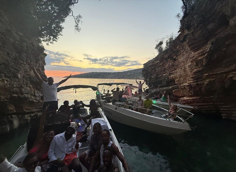 Picture 22 for Activity Sarandë: Kroreza Turtle Cave & Hidden Beaches Speedboat Tour 5