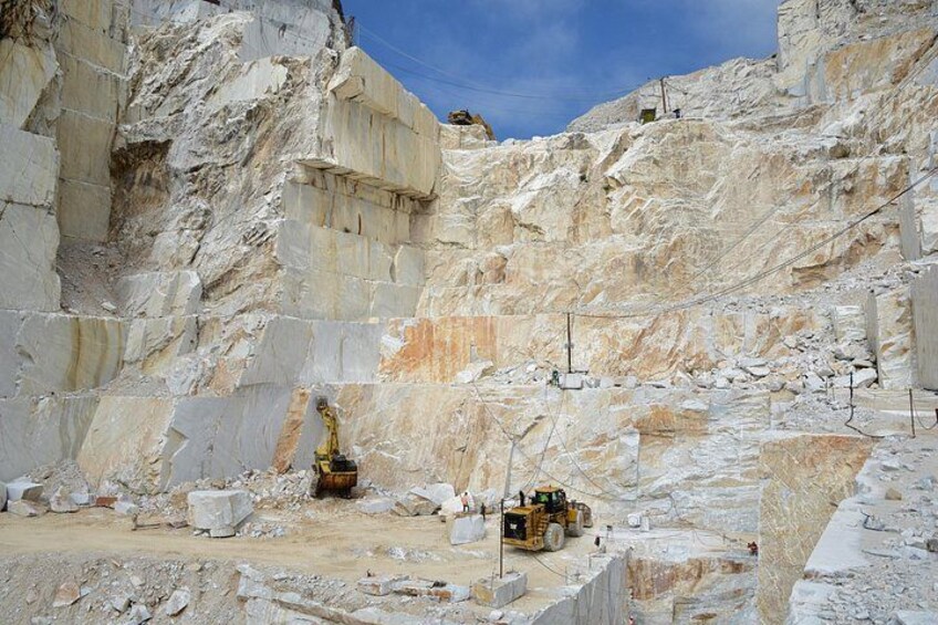 The Carrara Marble Quarries where Michelangelo selected his marble for sculptures David in Florence and La Pietà in Rome 1