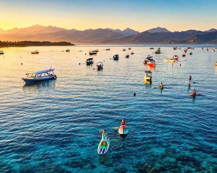 Gili SUP Or Kayak With Drone Shoot . Daylight Or Sunrise 4