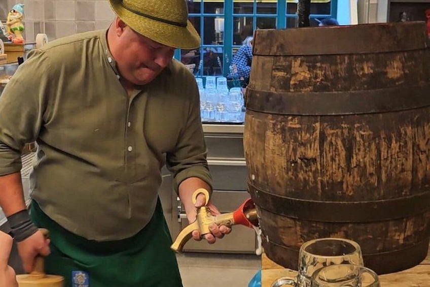 Become a Munich Beer Master Wooden Beer Barrel Tour 1