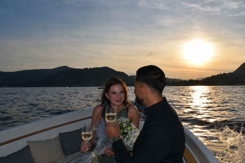 Picture 3 for Activity Lake Como: Private Boat Tour with Prosecco 4