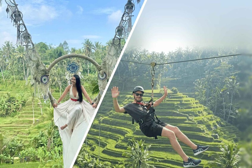 Ubud: Swing, Zipline & SkyBike Rice Terrace Adventure 1