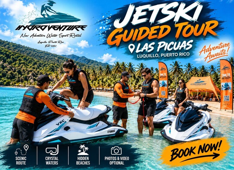 A Jetski guided tour in Puerto Rico, featuring scenic routes, crystal waters, and hidden beaches. 2