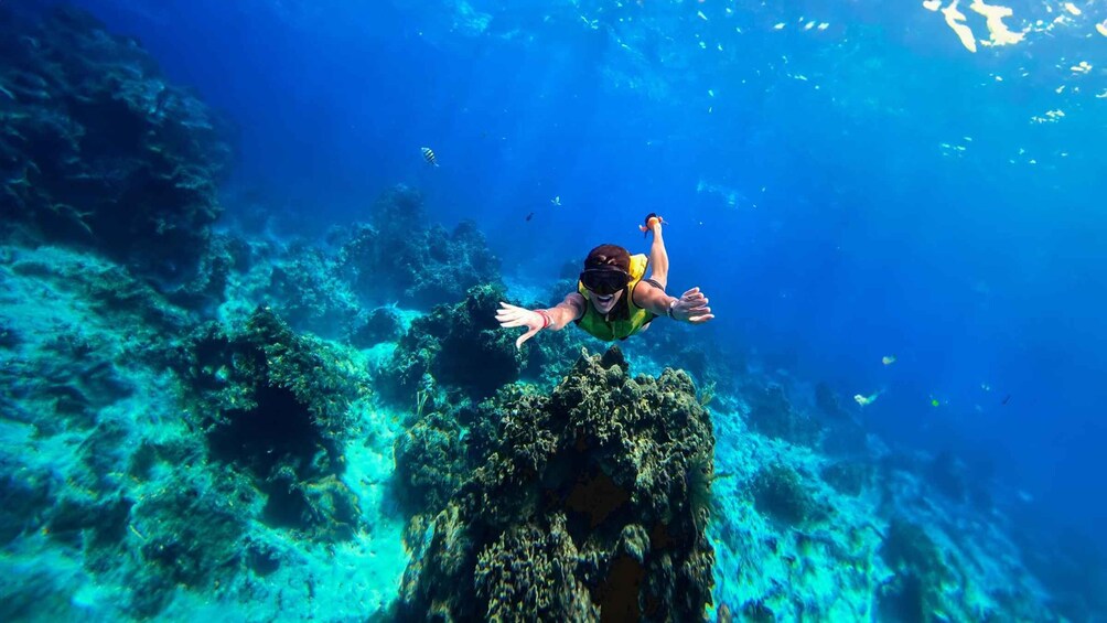 Picture 2 for Activity Cozumel: Hop on a glass-bottom boat and dive into a snorkeling adventure 2