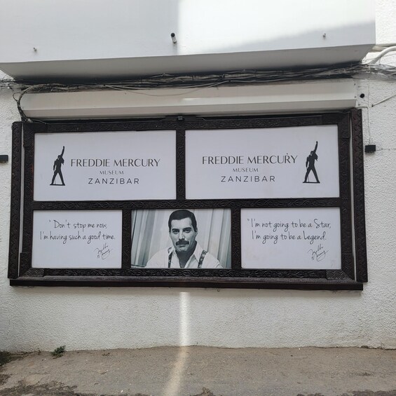 A framed display with text and a photo. 4