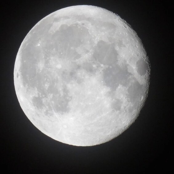A full moon with visible craters and maria. 1