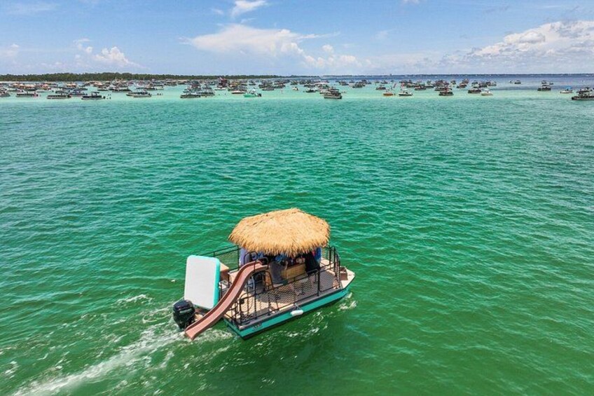 Private Tiki Pub Crab Island Cruise with Waterslide 1