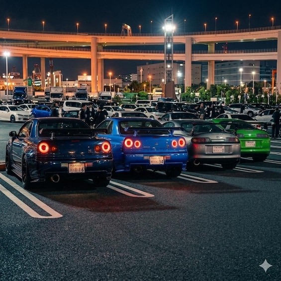 Daikoku:Tokyo drift carmeet with Supra/R34/Silvia/R35/Evo 1