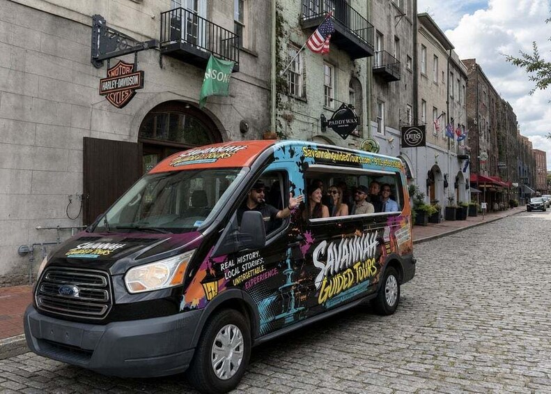 Savannah History Guided Open Air Minibus Tour - Free Parking 1