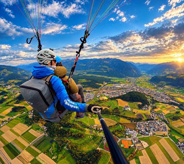 Bruneck: Paragliding Tandem Flight Kronplatz Dolomites Alps 1