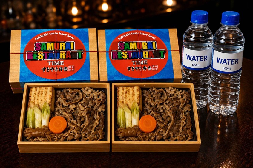 Picture 3 for Activity Tokyo: Samurai Restaurant with Sukiyaki Bento+1bottled water 2
