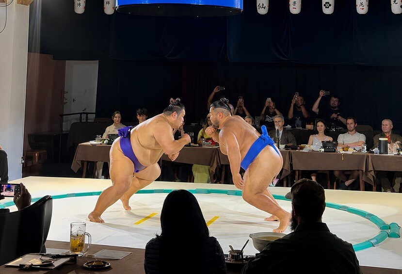 Picture 16 for Activity Osaka Sumo Experience: Sumo Show, Try Sumo & Hot Pot Meal 2