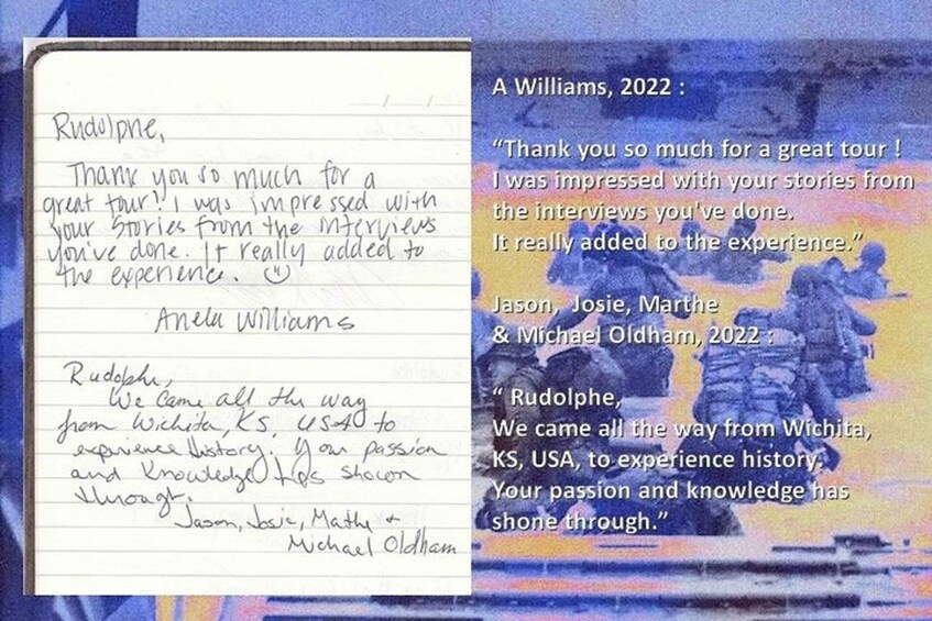 A handwritten note and a watercolor painting. 4