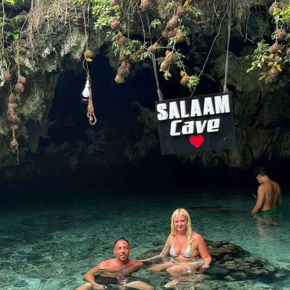 A cave with a sign reading 'SALAAM Cave' and a heart symbol. 5