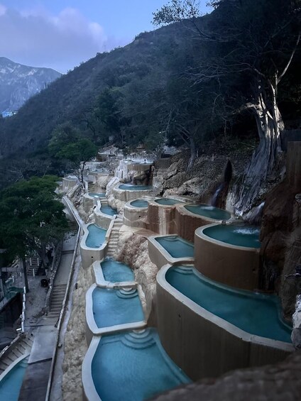 Terraced pools in a mountainous area. 3
