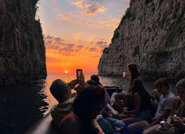 Vlorë: Sunset Speedboat Tour to Haxhi Ali Cave with Wine 1