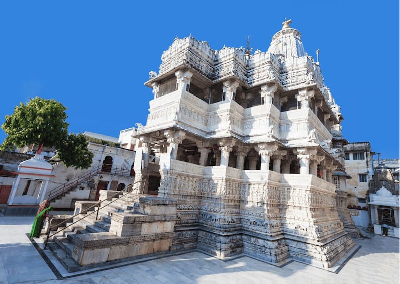 A temple with intricate carvings and a large dome. 4